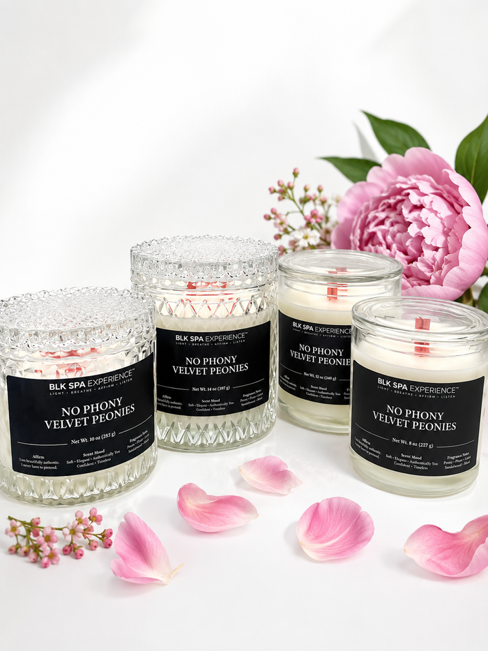 No Phony Velvet Peonies Candle