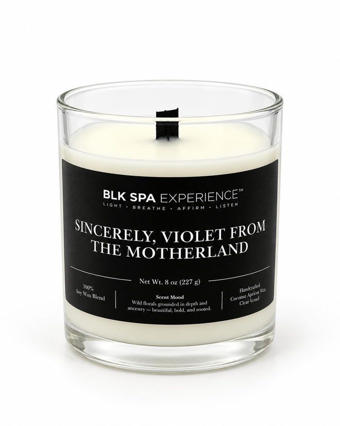 Sincerely Violet from the Motherland Candle - Signature
